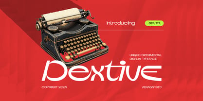 Dextive Display Font Poster 1