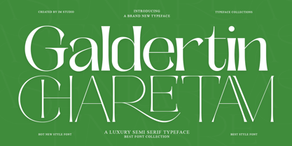 Galdertine Charetam Semi Serif Font Poster 1