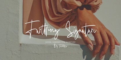 Farthing Signature Font Poster 1