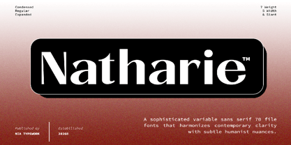 Natharie Font Poster 1