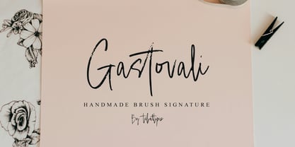 Gastovali Signature Brush Font Poster 1