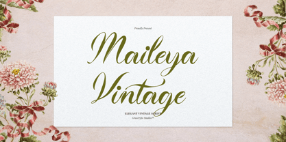 Maileya Vintage Font Poster 1