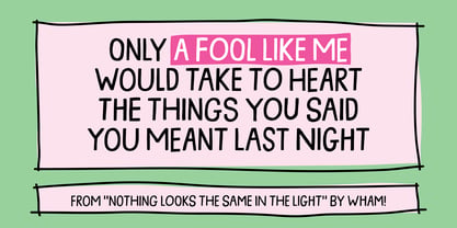 A fool like me Font Poster 2