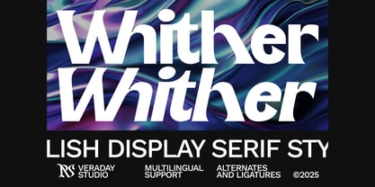 Whither Display Slant Font Poster 1