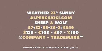 Boulder Font Poster 16