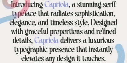 Capriola Font Poster 7