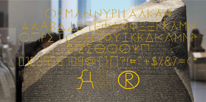 Ongunkan Rosetta Stone Greek Font Poster 1