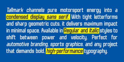 Tallmark Font Poster 2