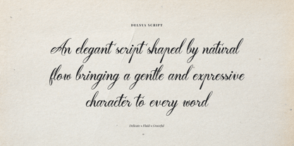 Delsya Script Font Poster 2