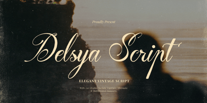 Delsya Script Font Poster 1