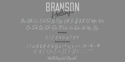 Branson Hellings Font Poster 7