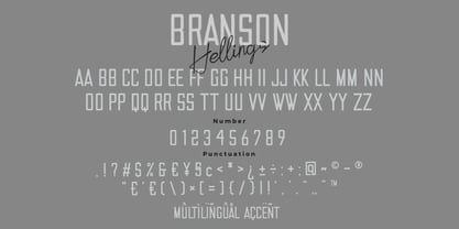 Branson Hellings Font Poster 8