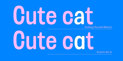 Ana Diego Rounded Font Poster 4