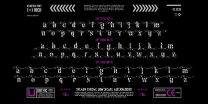 Splash Chrome Font Poster 9