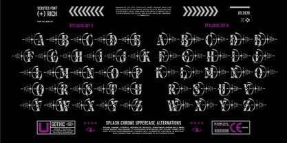 Splash Chrome Font Poster 11
