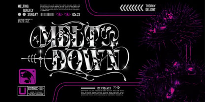 Splash Chrome Font Poster 14
