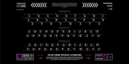 Splash Chrome Font Poster 13