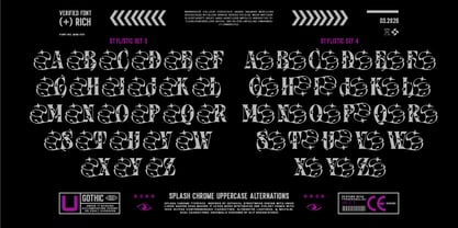Splash Chrome Font Poster 8
