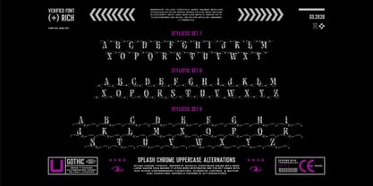 Splash Chrome Font Poster 12