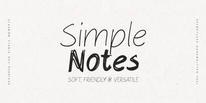 Simple Notes Font Poster 1