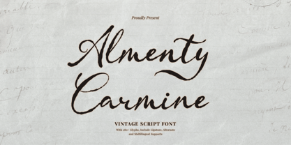 Almenty Carmine Font Poster 1