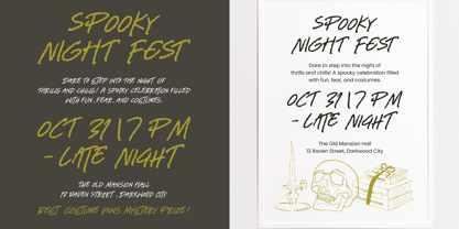 Kinetica Scribble Font Poster 4