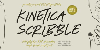 Kinetica Scribble Font Poster 1