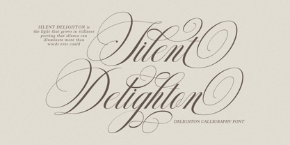 Delighton Script Font Poster 9