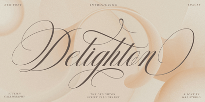 Delighton Script Font Poster 15