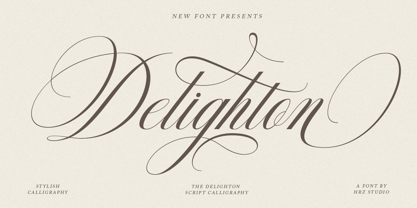 Delighton Script Font Poster 1