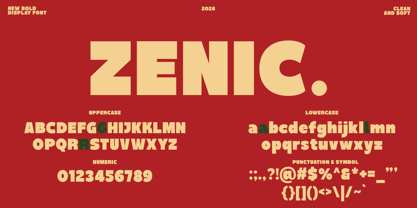 Zenic Font Poster 9