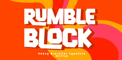 Rumble Block Font Poster 1