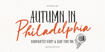 Autumn in Philadelphia Font Poster 1