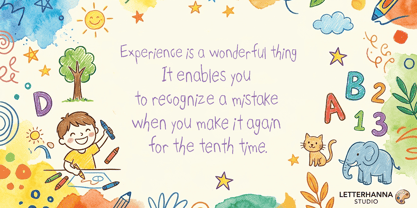 Orinella Scribble Font Poster 3