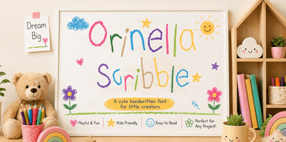 Orinella Scribble Font Poster 8