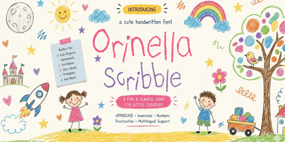 Orinella Scribble Font Poster 1