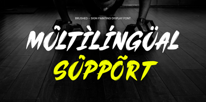 Brushed Font Poster 14