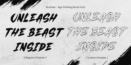 Brushed Font Poster 10
