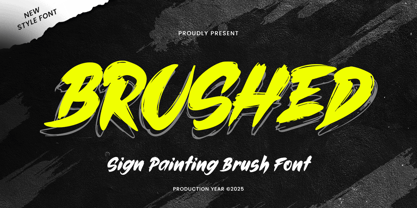 Brushed Font Poster 1