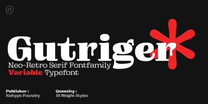 Gutriger Font Poster 1