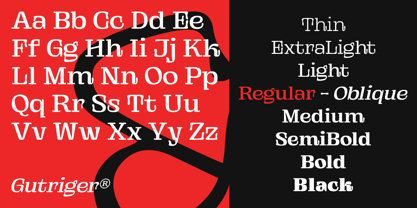 Gutriger Font Poster 2