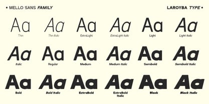 Mello Sans Font Poster 2