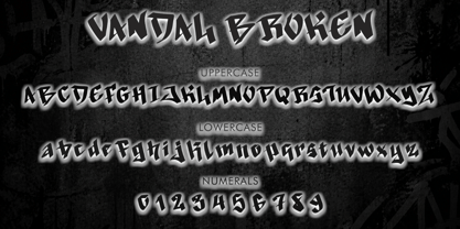 Vandal Broken Font Poster 4
