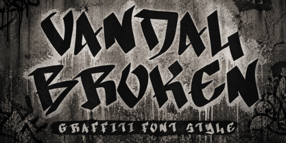 Vandal Broken Font Poster 1