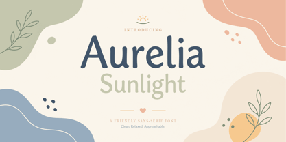 Aurelia Sunlight Font Poster 1