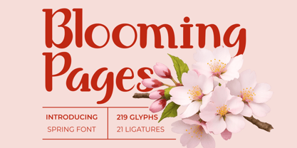 Blooming Pages Font Poster 1