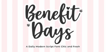 Benefits Days Font Poster 1