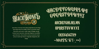Back Honey Font Poster 2