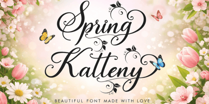 Spring Katteny Font Poster 1