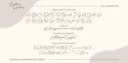 Belathine Signature Font Poster 13